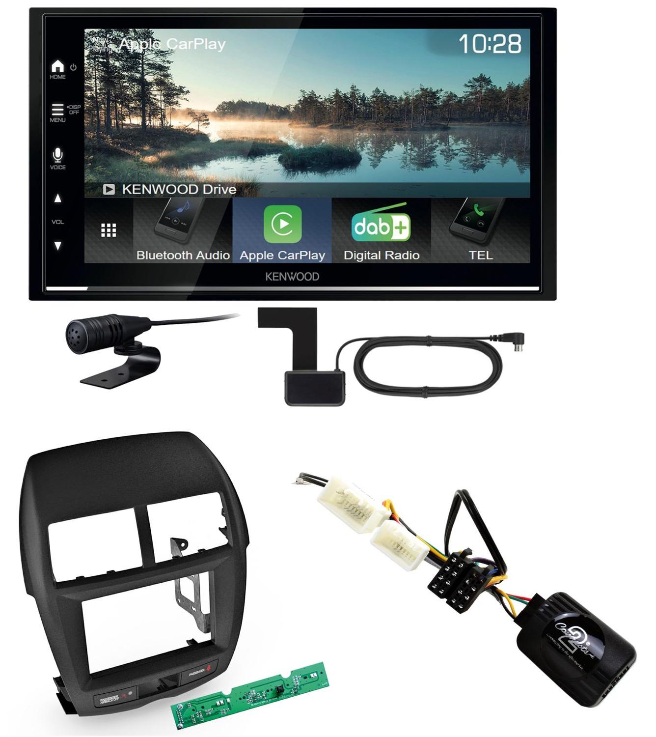 Kenwood DMX7722DABS Android Auto CarPlay Einbauset für Mitsubishi ASX bis 2014