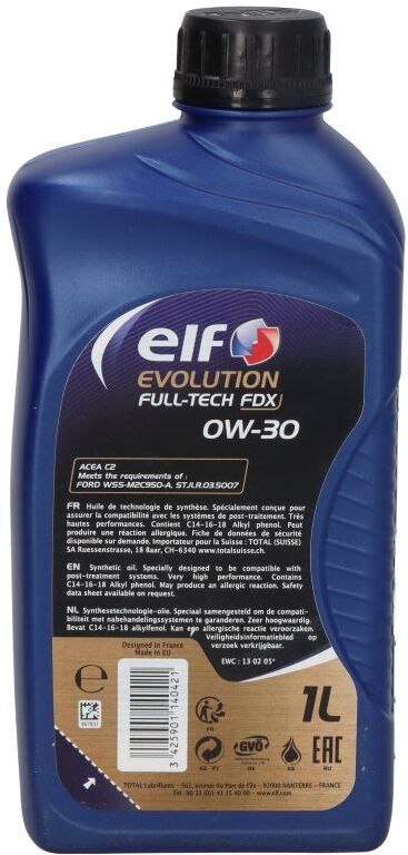 Motoröl ELF Evolution FULLTECH FDX 0W30 1L