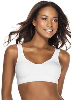 Plus Size Women's Soft Support Sport Bra by Dominique in White (Size 34 B)