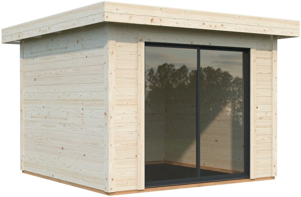 Palmako Gartenhaus Lydia 285 x 291 cm Schiebetüren naturbelassen