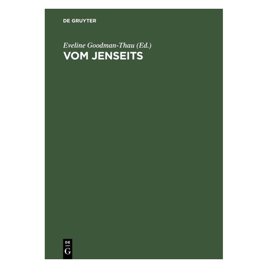 De Gruyter Vom Jenseits (Deutsch, Hardcover) (67758974)
