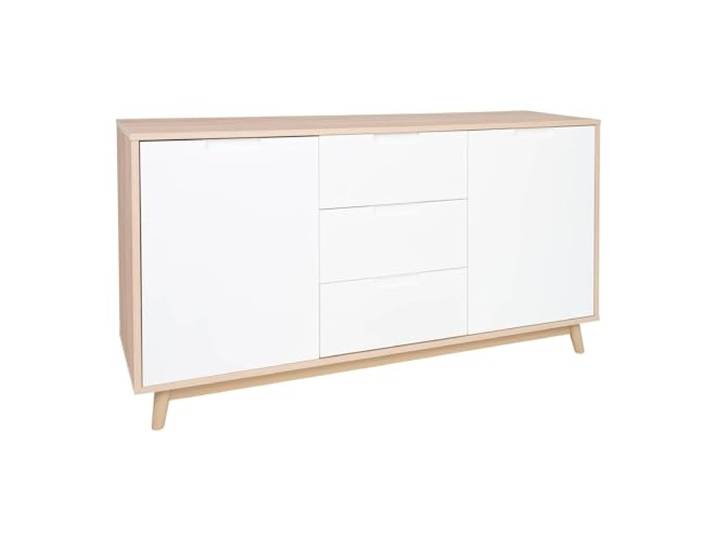 möbelando Sideboard >Copenhagen< in Weiss, MDF - 150x86x45cm (BxHxT)
