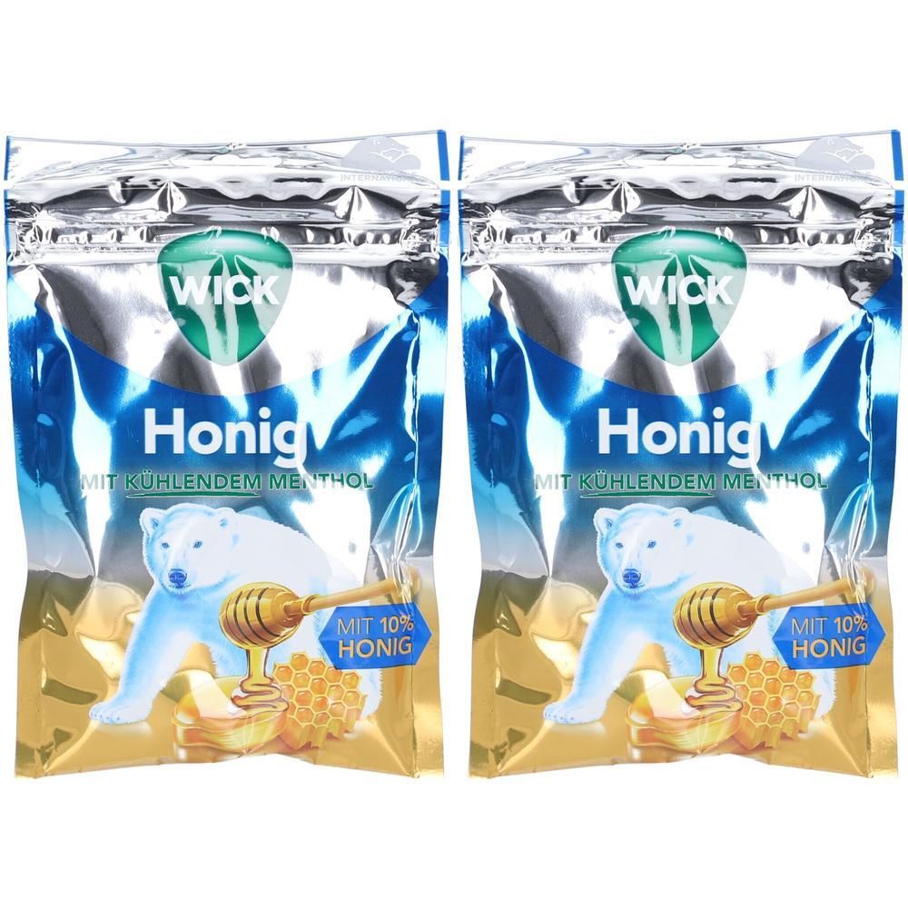 Wick Honig Hustenbonbon mit Menthol 2x 2x72 g Bonbons