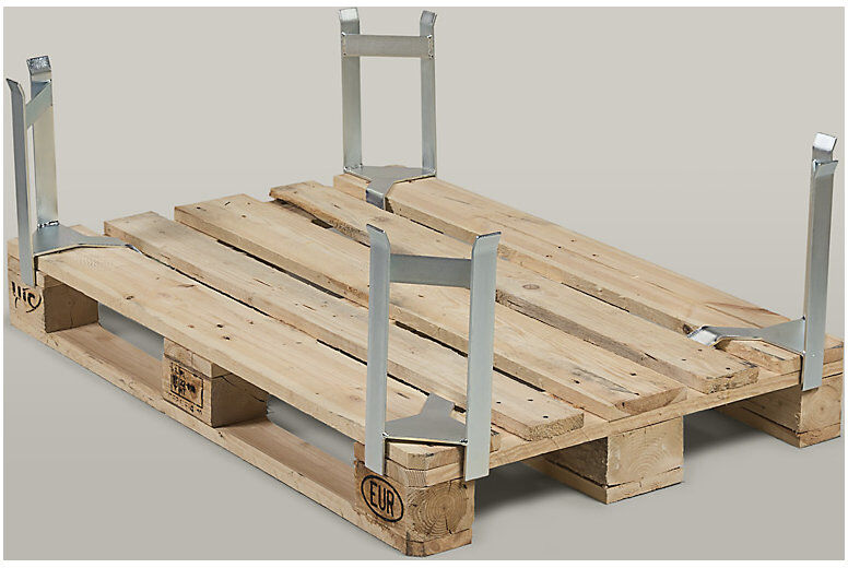 kaiserkraft Distanzhalter, VE 4 Stk, für Palette zu Palette, 250 mm lichte Höhe