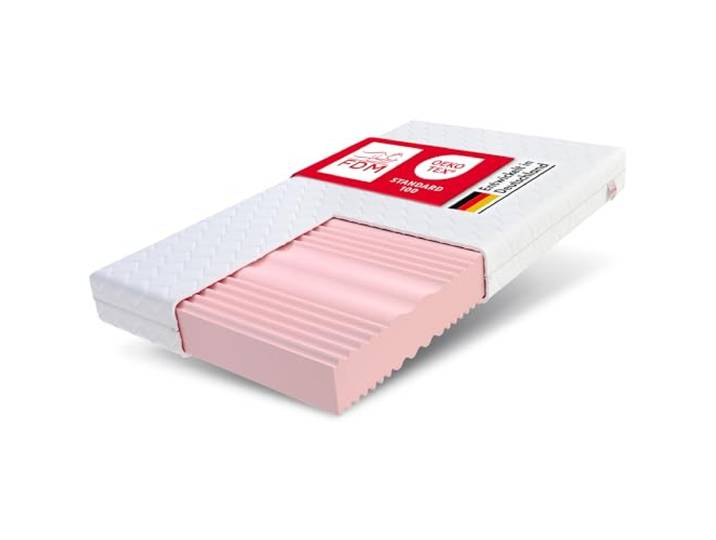 FDM Verdura MAX Double Kaltschaummatratze 100x200 cm Höhe 20 cm H3/H4 7 Komfortzonen HR-Schaum, Doppelseitig, Rollmatratze, Hypoallergener Waschbarer Jersey Bezug, Oeko-Tex