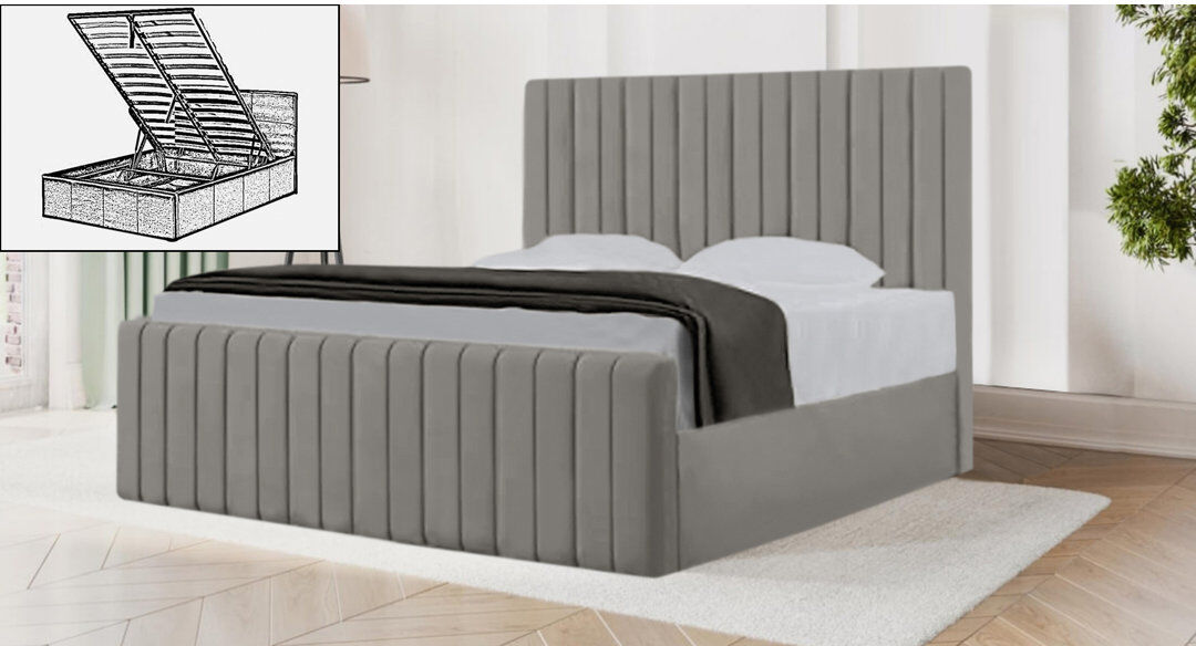 Brayden Studio Sophia Storage Bed Silver Super King (6')
