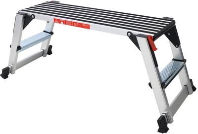 Versatile Non-Slip Folding Aluminum Work Bench, Portable Stool Ladder with a Maximum Capacity of 330lbs - 49.2“W