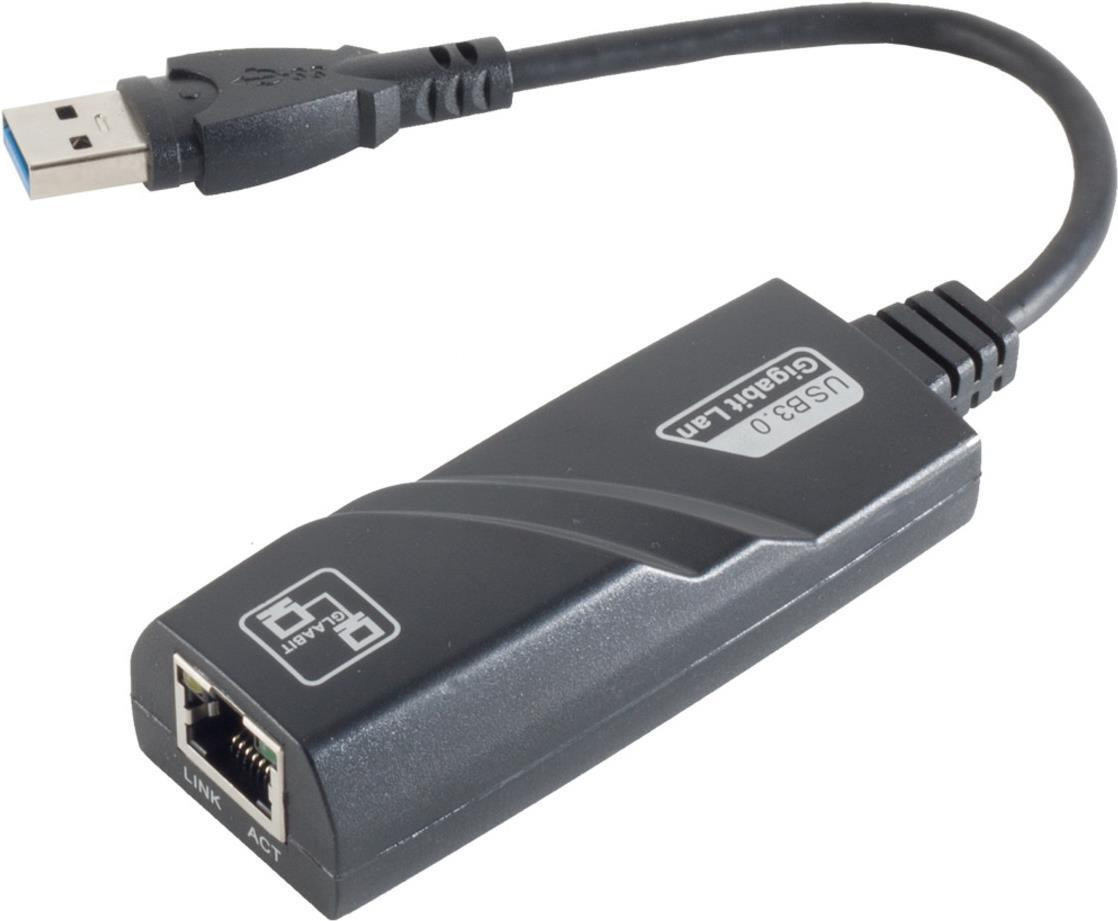 S-CONN 13-50019 USB naar Ethernet Kabel - Zwart