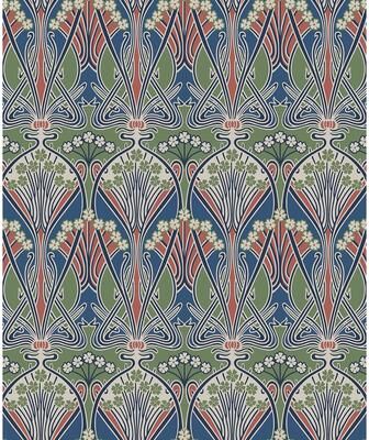 Seabrook Designs Dragonfly Damask Nonwoven Unpasted Wallpaper