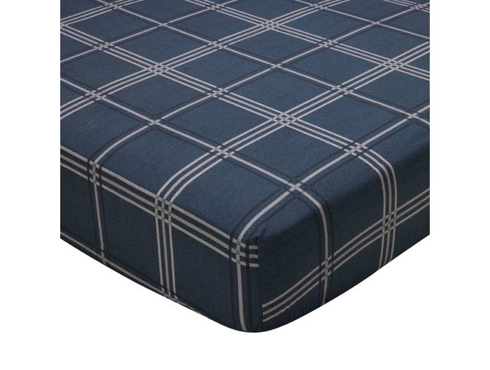 Drap-housse en coton bleu 160x200x28cm