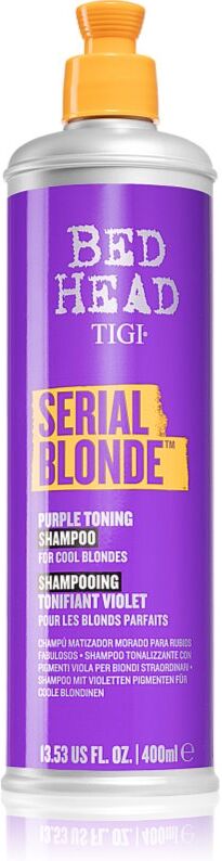 TIGI Serial Blonde Purple Toning Shampoo shampoing tonifiant violet pour cheveux blonds et méchés 400 ml