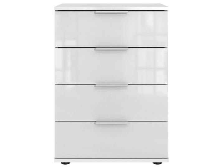 Boxxx Nachttisch, Weiss, Kunststoff, 4 Schublade(n) Schubladen, 52x74x38 cm, Made in Germany, Schlafzimmer, Nachttische