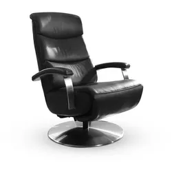 HUKLA Sessel CR06 Leder Grau Anthrazit