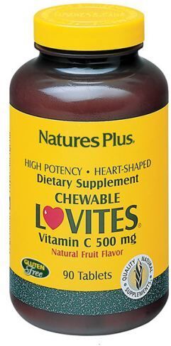 NaturesPlus Suplemento de Vitamina C Lovites 500mg - 90 Comprimidos