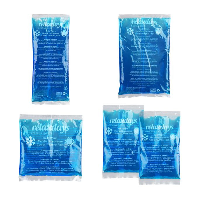 Relaxdays koelkompressen set van 15 stuks, blauw