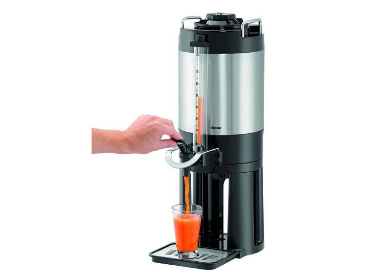 Bartscher Getränkespender Iso-Dispenser 8L 8 Liter, Edelstahl, 150990