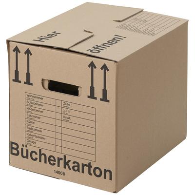120 x Bücherkarton Compact 40 kg Traglast stabiler Umzugskarton Bücherkiste Umzug 2-wellige Movebox BB-Verpackungen