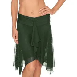Wiki Basic Beach Skirt Dunkelgrün Polyester Small Damen