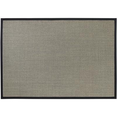 Sisalteppich DEKOWE "Brasil", schwarz, B:80cm H:6mm L:250cm, Sisal, Teppiche, Sisalteppich, Flachgewebe, Obermaterial: 100% Sisal, mit Bordüre, Wohnzimmer