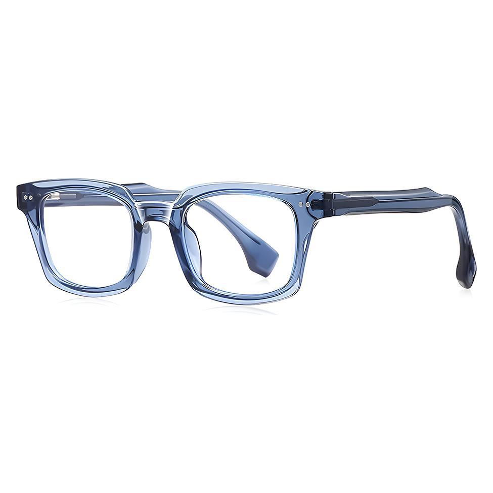 Techsuit - Anti-Blue Light Glasses Reflex PC (LS084) - for Men, Rectangular - Blue (70451388)