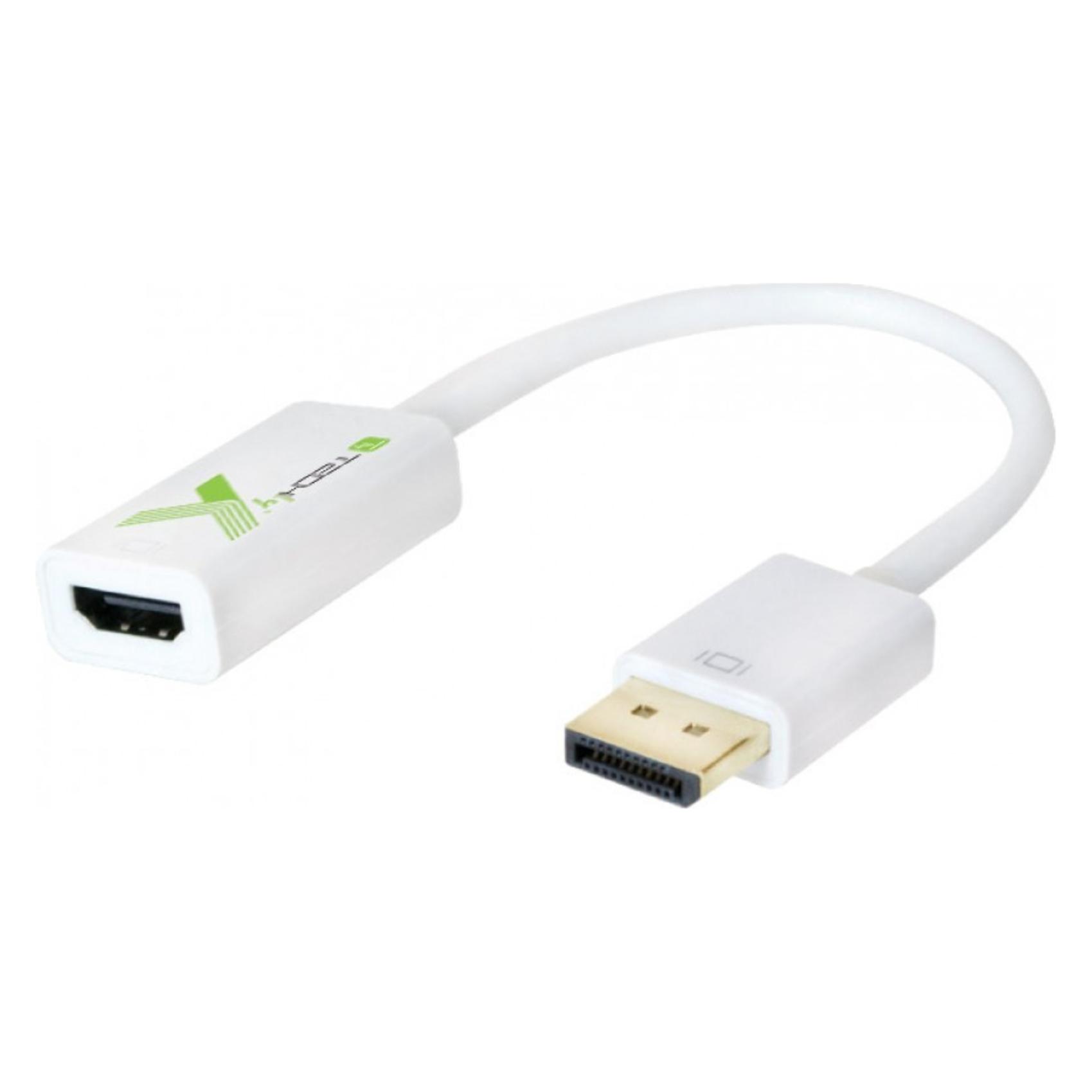 Techly Adapter DisplayPort M 1.2 auf HDMI F passiv 1080p 60Hz weiss (DisplayPort, HDMI) (IADAP-DP-HDMIFP)