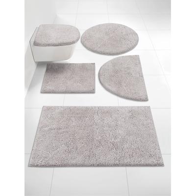 Badematte GRUND Gr. 4, grau, rechteckig (70cm x 120cm ) WC-Vorleger rechteckig, Badematten, Badematte