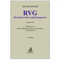 Rechtsanwaltsvergütungsgesetz. RVG, Fachbücher von Wilhelm Gerold, Herbert Schmidt
