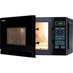 Sharp Home Appliances R-242 BKW Mikrowelle Schwarz Solo-Mikrowelle Arbeitsplatte 20 l 800 W