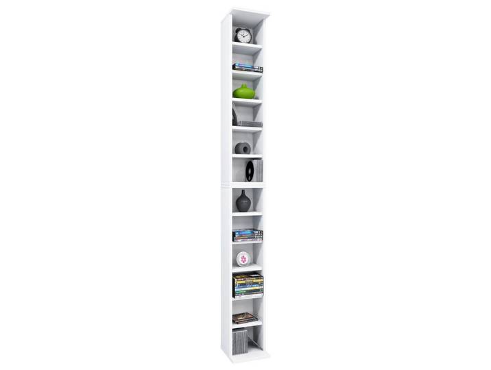 Mid.you Cd-Regal, Weiss, Holzwerkstoff, 10 Fächer, 21x183x20 cm, Wohnzimmer, TV Möbel, CD-Regale