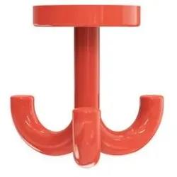 Hewi 477 Haken 477.90.05136 3-fach, drehbar, bis 15mm Dicke, koralle