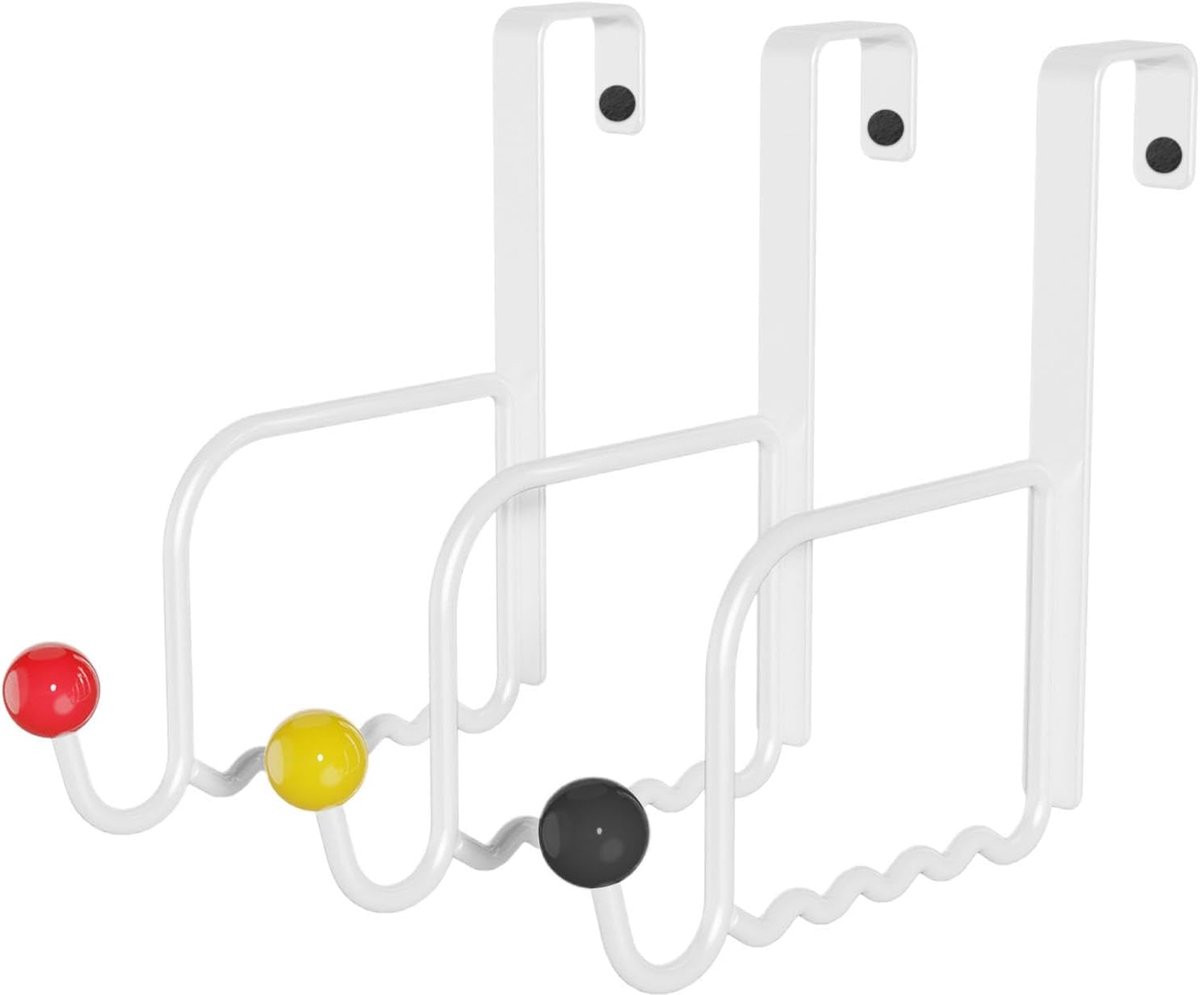 Set van 3 kleurrijke ronde washaken met pareldesign voor het opbergen van kleding, multicolor