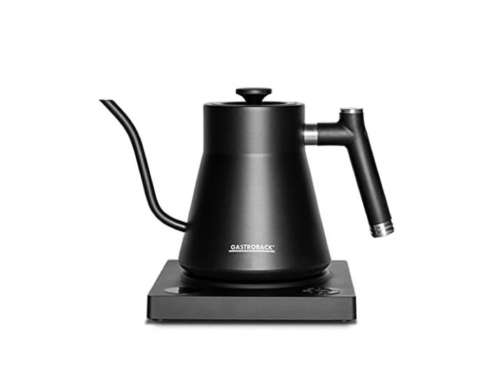 GASTROBACK #42329 Design Wasserkocher Pour Over Advanced, + Gratis: Porzellan-Filter (1x1), Schwarz