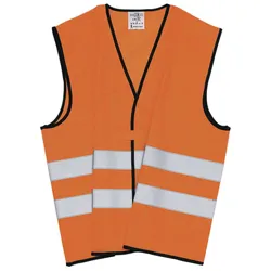 unisex Warnweste neonorange Einheitsgröße