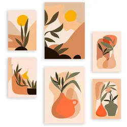 POSTER Set Mit 6 Mondhelle Vasen A3 & A4 Rahmenlos