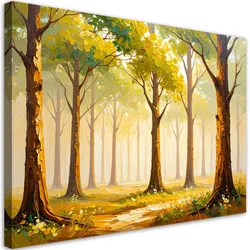 LEINWANDBILD Bäume Landschaft Wald 120x80cm