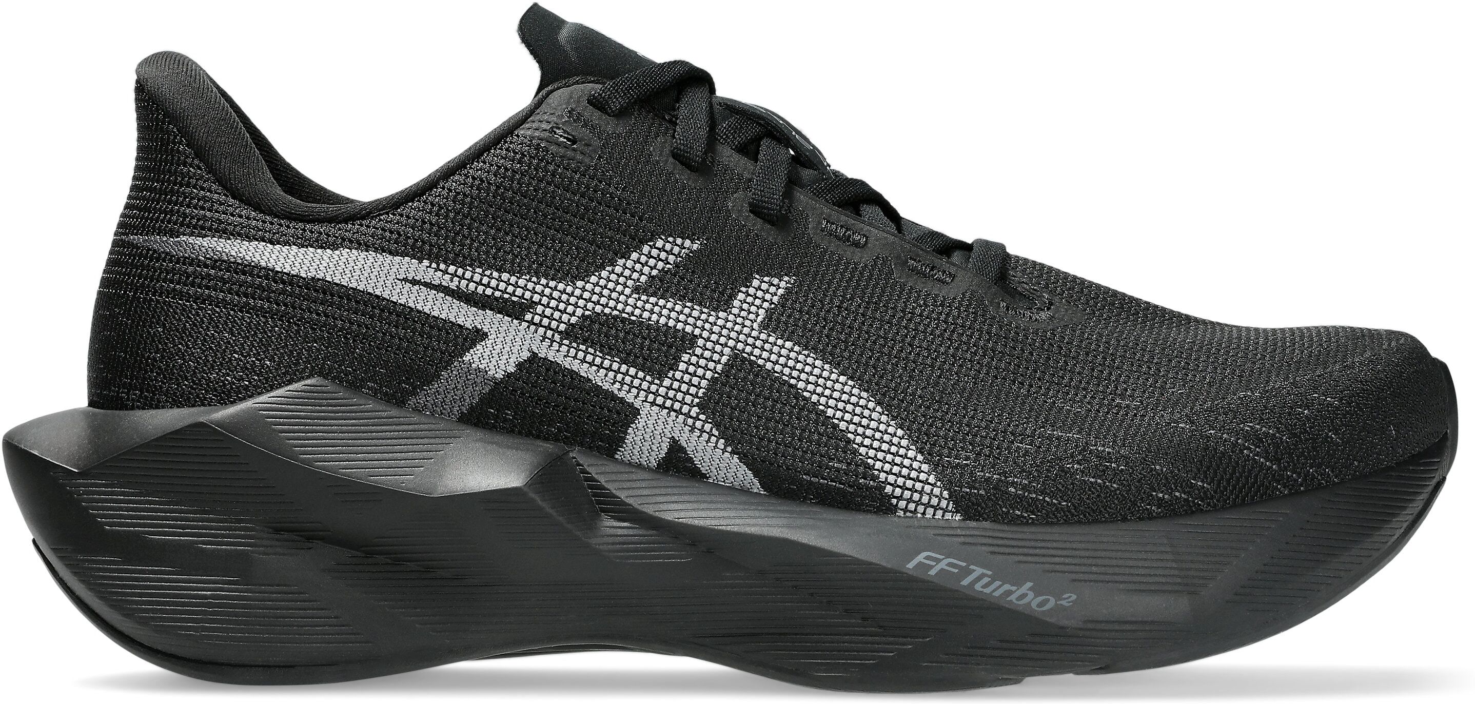 Laufschuh ASICS "NOVABLAST 6", Damen, Gr. 38, schwarz-weiß (schwarz, schwarz), Synthetik, Schuhe Laufschuh, für hervorragende Energierückgabe und mehr Traktion