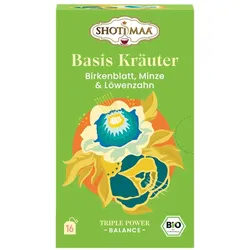 Basis Kräuter - Birkenblatt, Minze & Löwenzahn 16 Beutel 32g