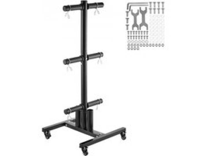 VEVOR Hantelscheibenständer Hantelscheibenbaum für 2-Zoll-Hantelscheiben, Standard-Hantelscheibenbaum Rollbar, Gewichtsaufbewahrungshalter mit einer Tragkraft von 454 kg, Aufbewahrungsständer