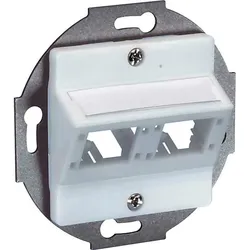 R&M DIN Anschlussdose 50x50, 2Port weiss 306010