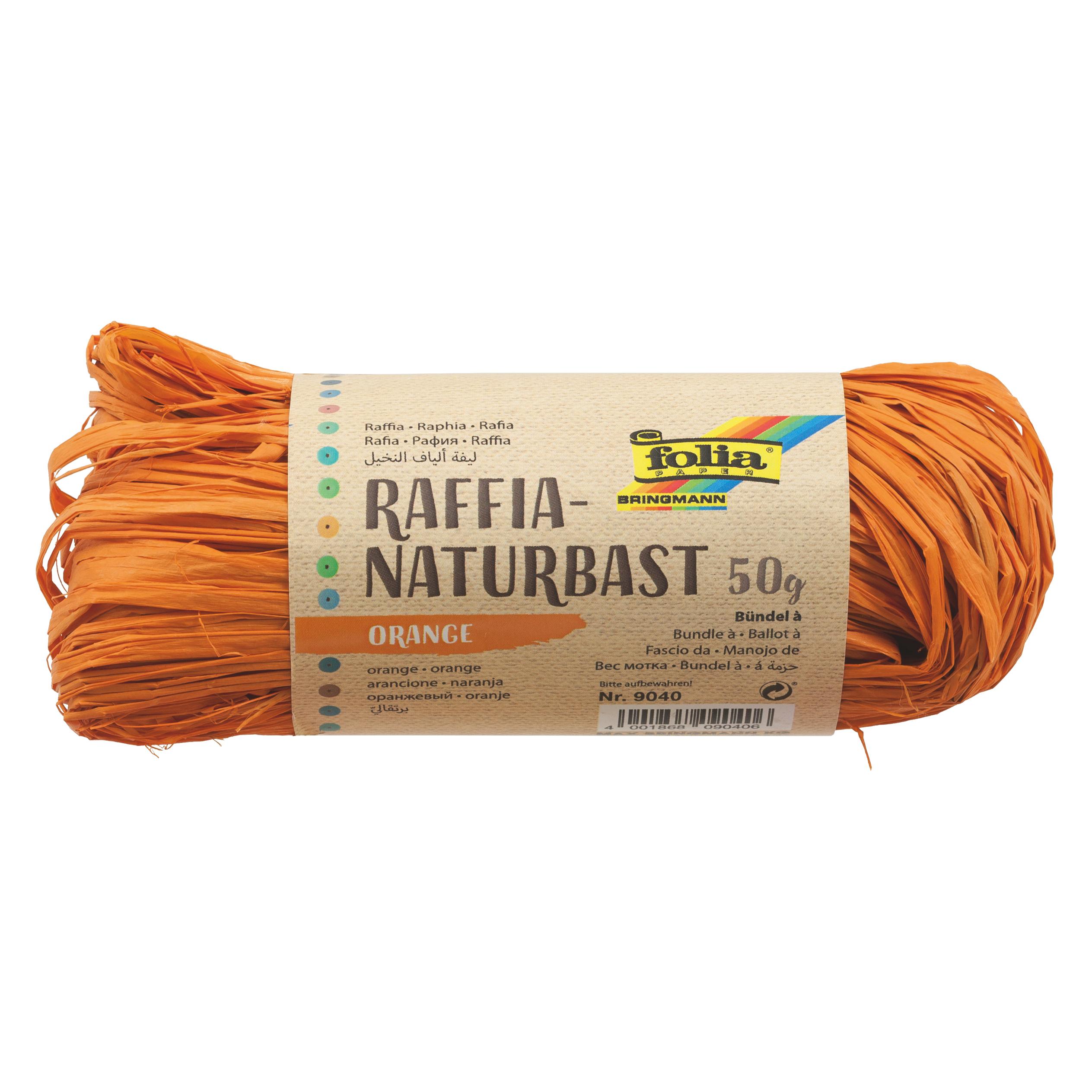 Folia Bringmann Naturbast Raffia 50g Orange (1x) (9040)