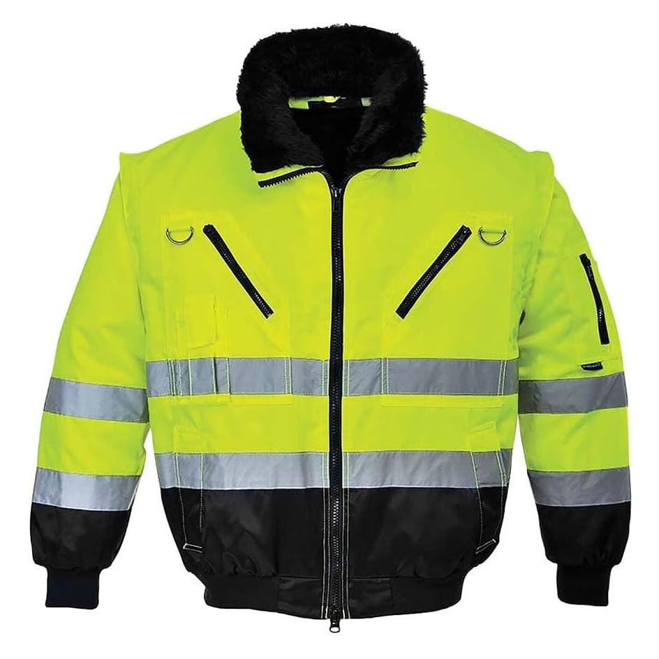 Portwest 4 in 1 Warnschutz Winter Pilotenjacke Gelb XXL (XXL) (PJ50YBRXXL)
