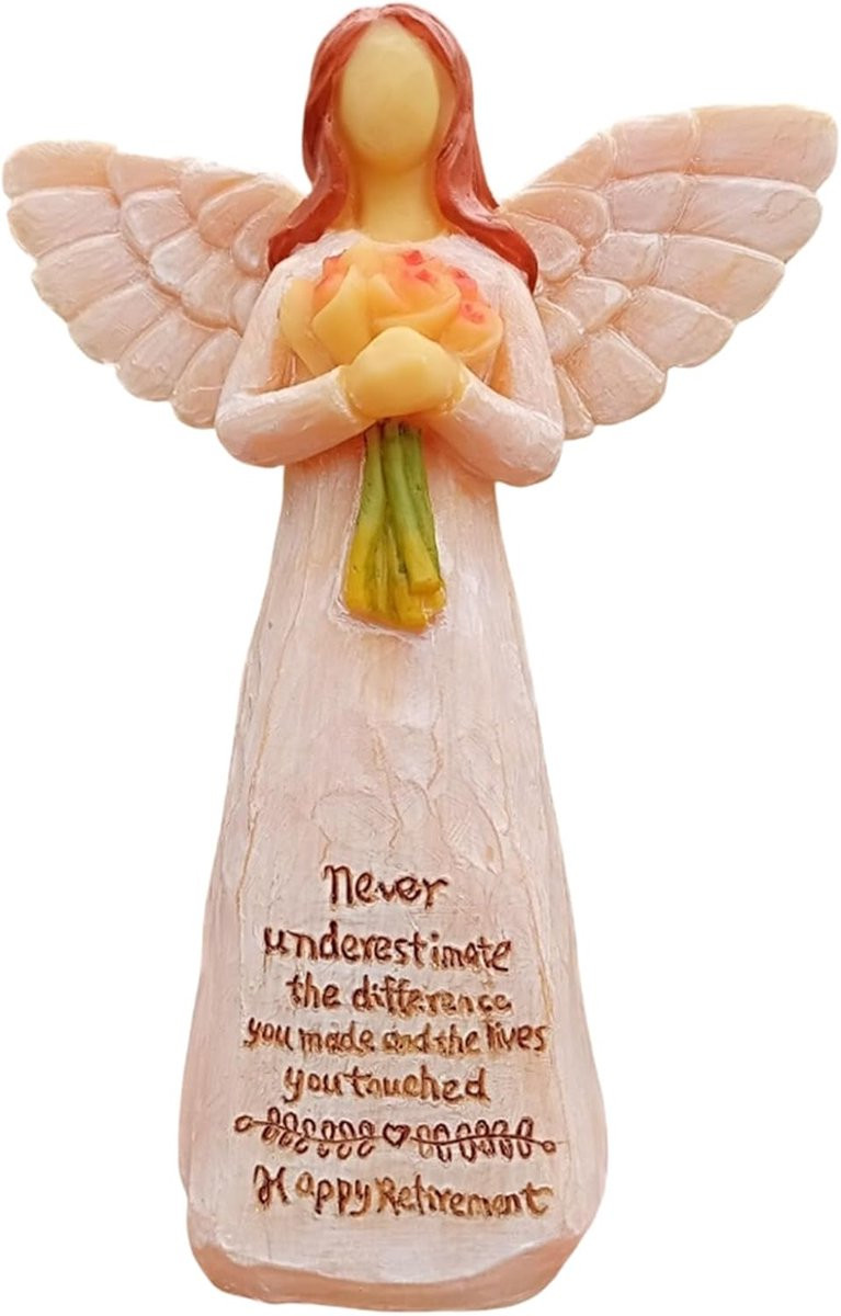 Kleurrijk Engel Beeldje Decoratie - 14 cm