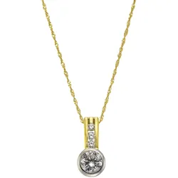 Celesta Gold Halskette 375/- Gelbgold 2farbig Zirkonia
