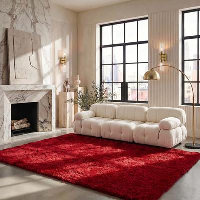 SAFAVIEH Handmade Bahija Luxe Shag 3-inch Thick Rug