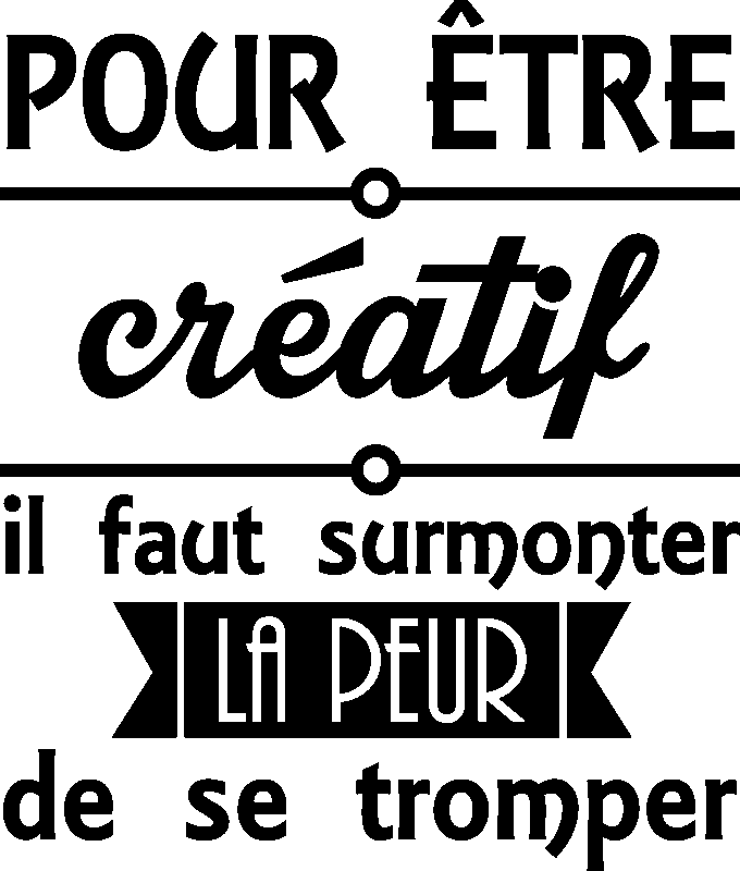 Ambiance-sticker Sticker citation pour être créatif