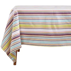 TISCHDECKE Osaka bunt gestreift, 137/228 cm, 100% Baumwolle