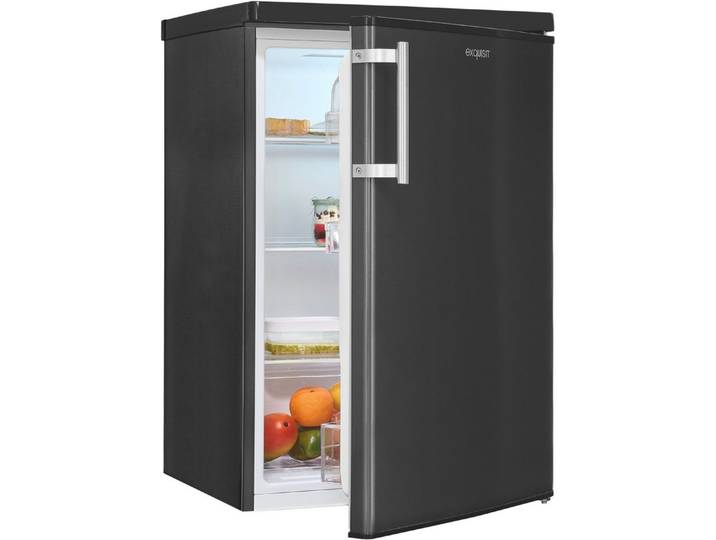 exquisit Kühlschrank KS16-V-H-040E inoxlook-az, 85,5 cm hoch, 55 cm breit, Kompakt & flexibel – ideal für Küche, Büro & Ferienwohnung