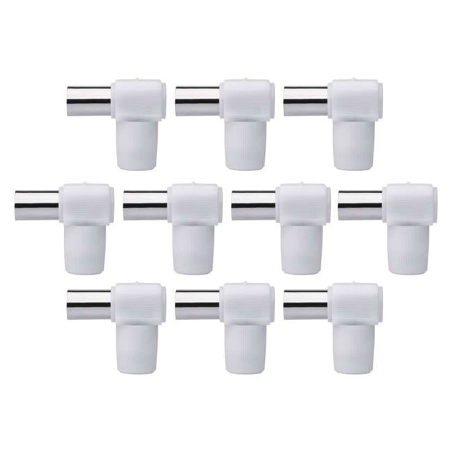 Emos IEC-connector met schroefverbinding en hoekmodel, 10 stuks