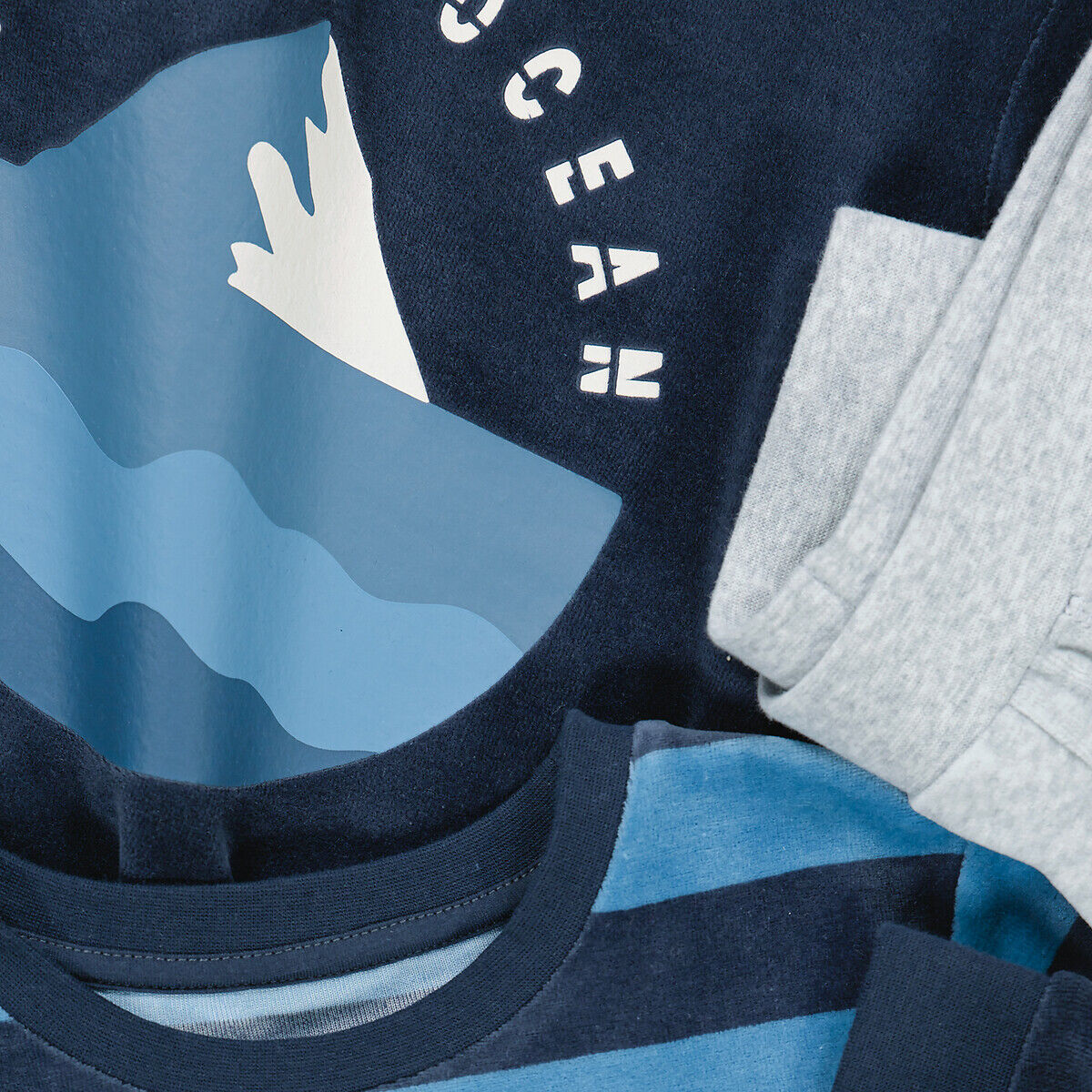LA REDOUTE COLLECTIONS Lot de 2 pyjamas en velours imprimé ours