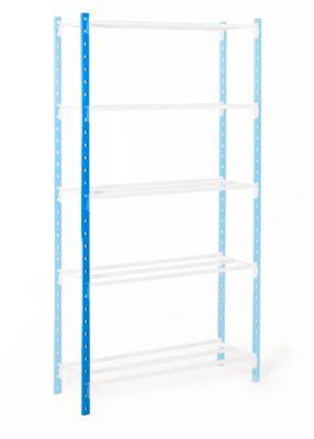 Universal-Steckregal, Stützen, mit Kunststofffüßen, H 2500 mm, himmelblau